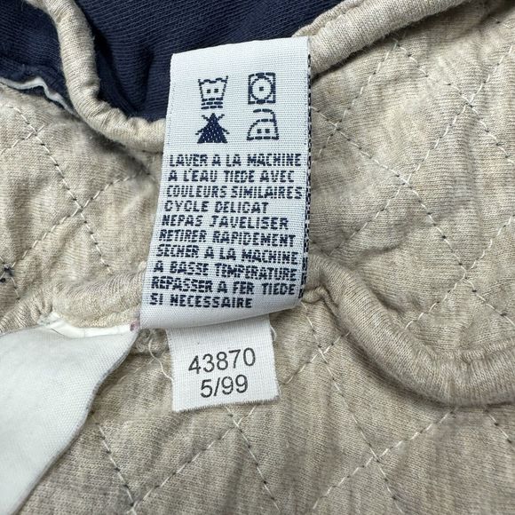 VTG tommy hilfiger womens large vintage full zip quilted cotton jacket 90s flaws - Picture 4 of 10